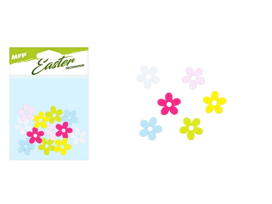 MFP 2221756 Dekorace kytička 2cm 12ks barevný mix