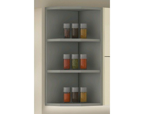 Horní rohový kuchyňský regál Karmen 30GZAK, 30 cm, šedý