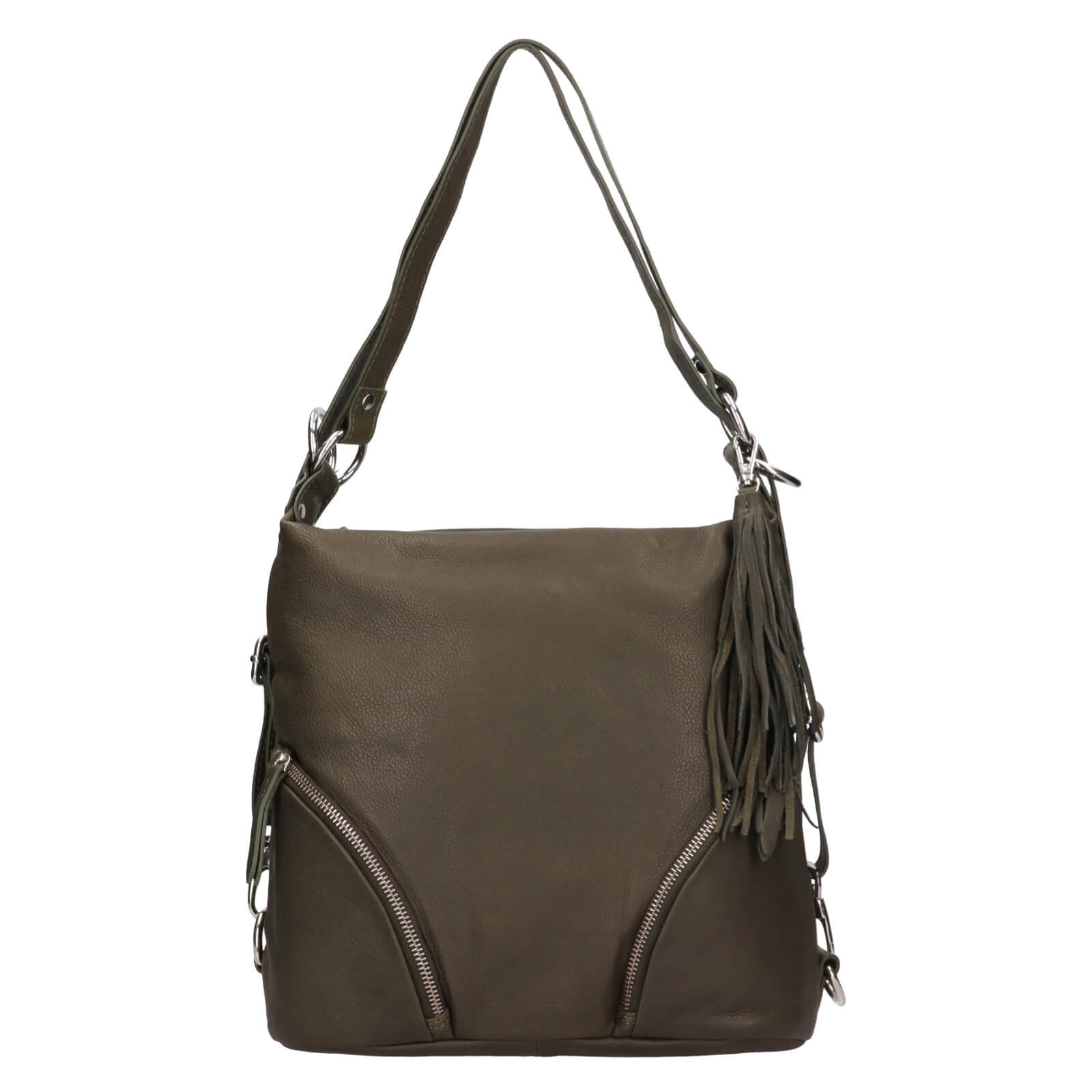 Dámská kožená batůžko-kabelka Trend Ariana - zelená 0,6l