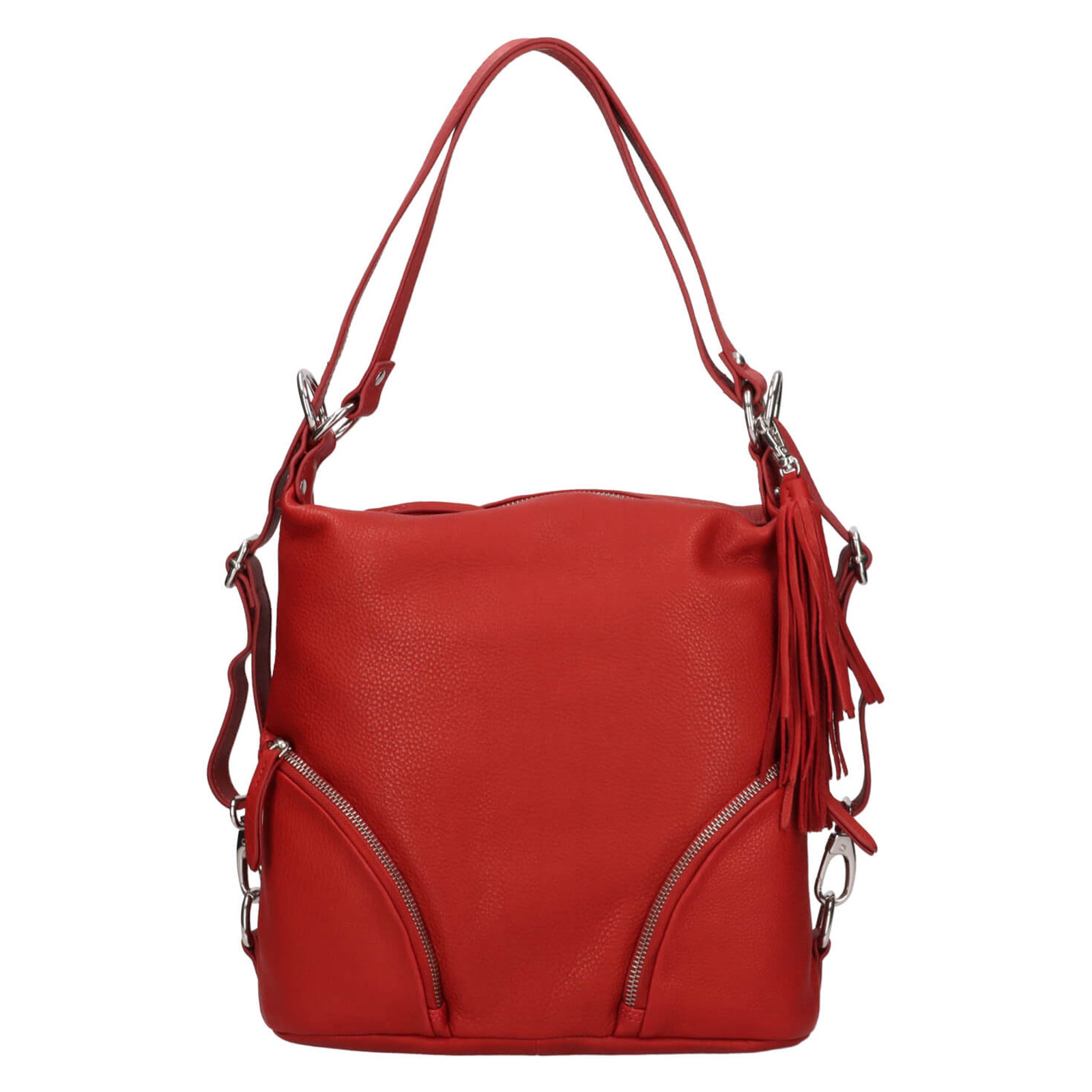 Dámská kožená batůžko-kabelka Trend Ariana - červená 0,6l
