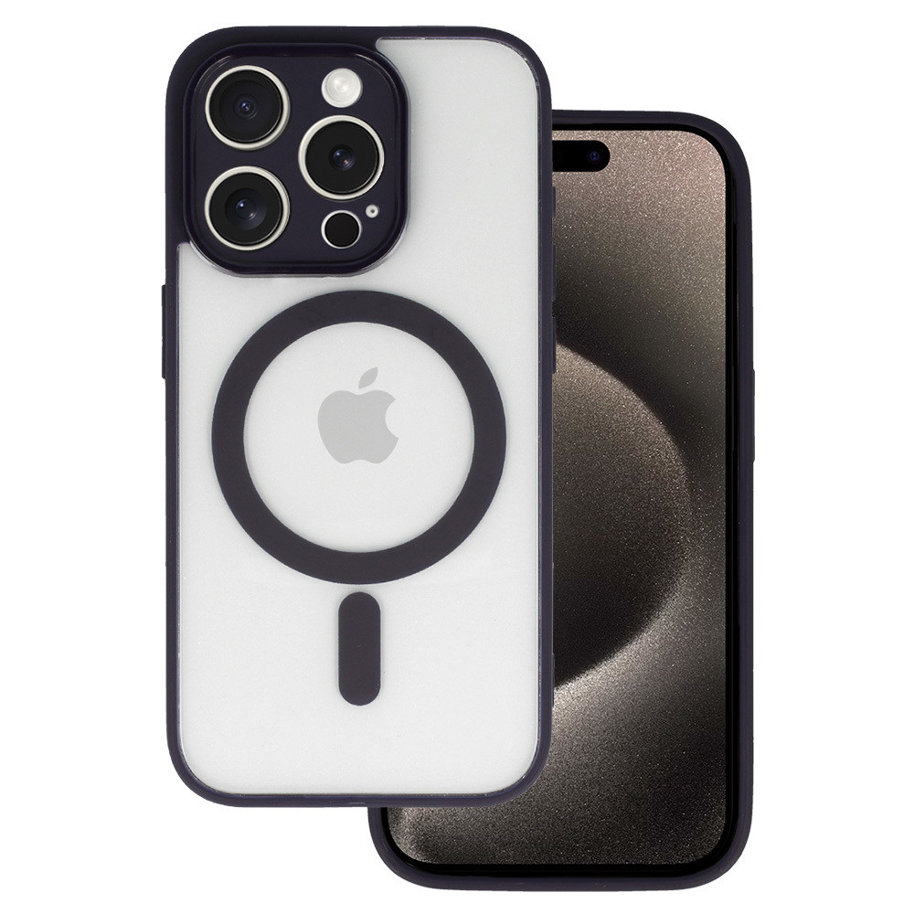 Acrylic Color Magsafe Case pro Iphone 15 Pro fialové