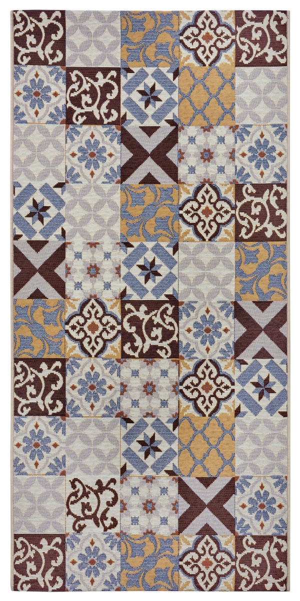 Běhoun Cappuccino 105881 Mosaik Brown Multicolored - 75x150 cm Hanse Home Collection koberce