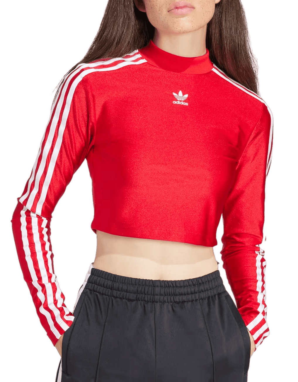 Triko s dlouhým rukávem adidas Originals 3-Stripes Cropped