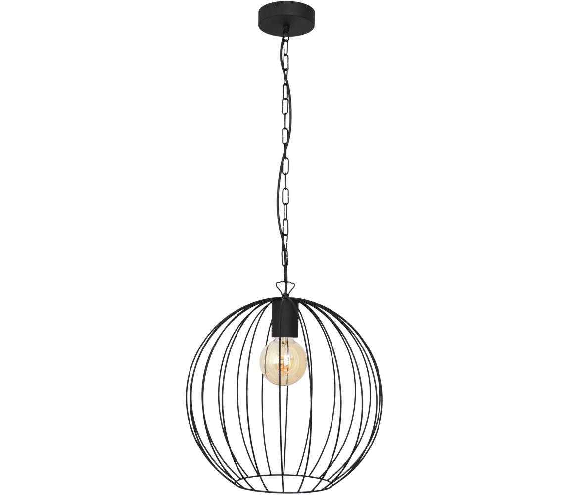 Lustr na řetězu MERCURE 1xE27/15W/230V černá