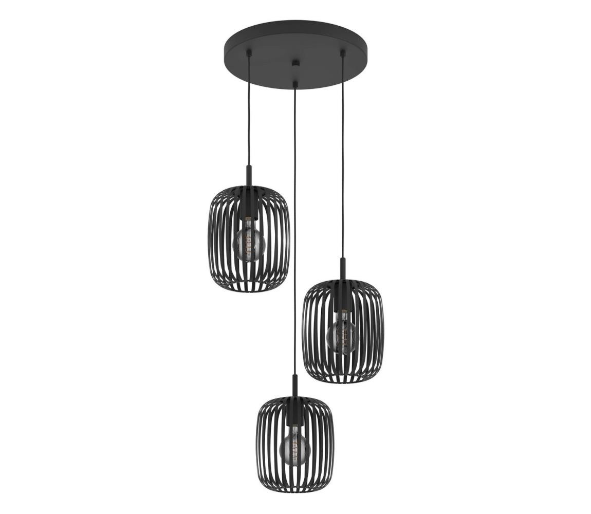 Eglo Eglo 900686 - Lustr na lanku ROMAZZINA 3xE27/40W/230V černá