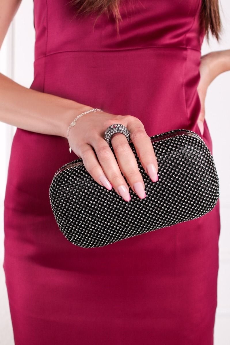 Černá společenská clutch kabelka Rosa