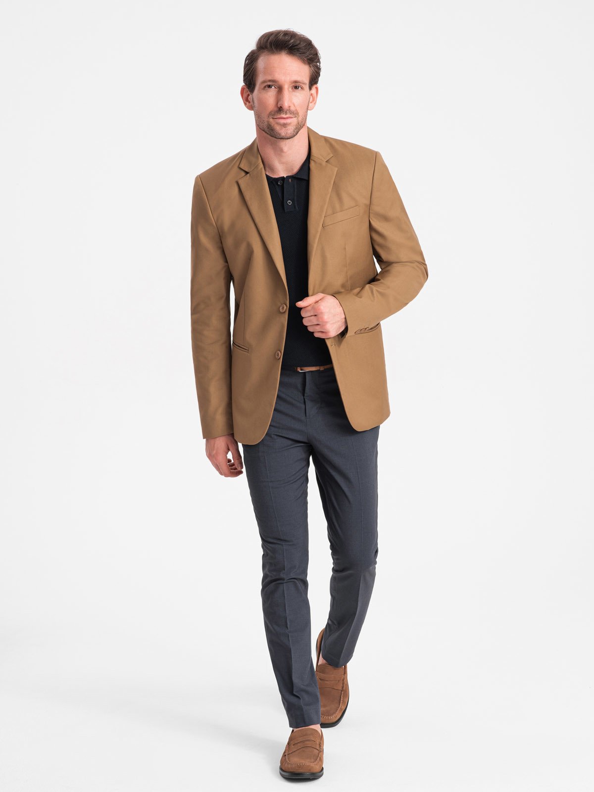 Ombre Classic men's jacket with pillowcase pocket - caramel