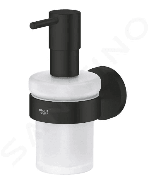 Grohe 1022572430 - Dávkovač mýdla s držákem, matné sklo/matná černá