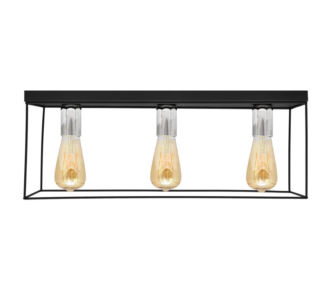 Stropní svítidlo FINN 3xE27/15W/230V černá/chrom