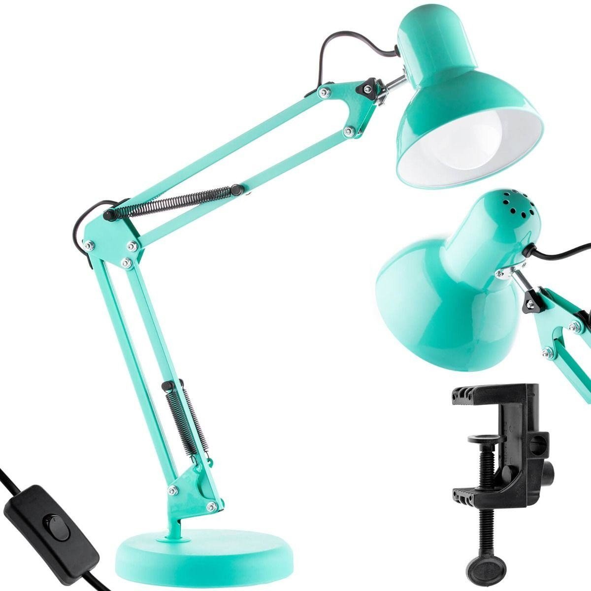 Kancelářská stolní lampa E27 TOBI Mátová Lumiled + úchyt na stůl