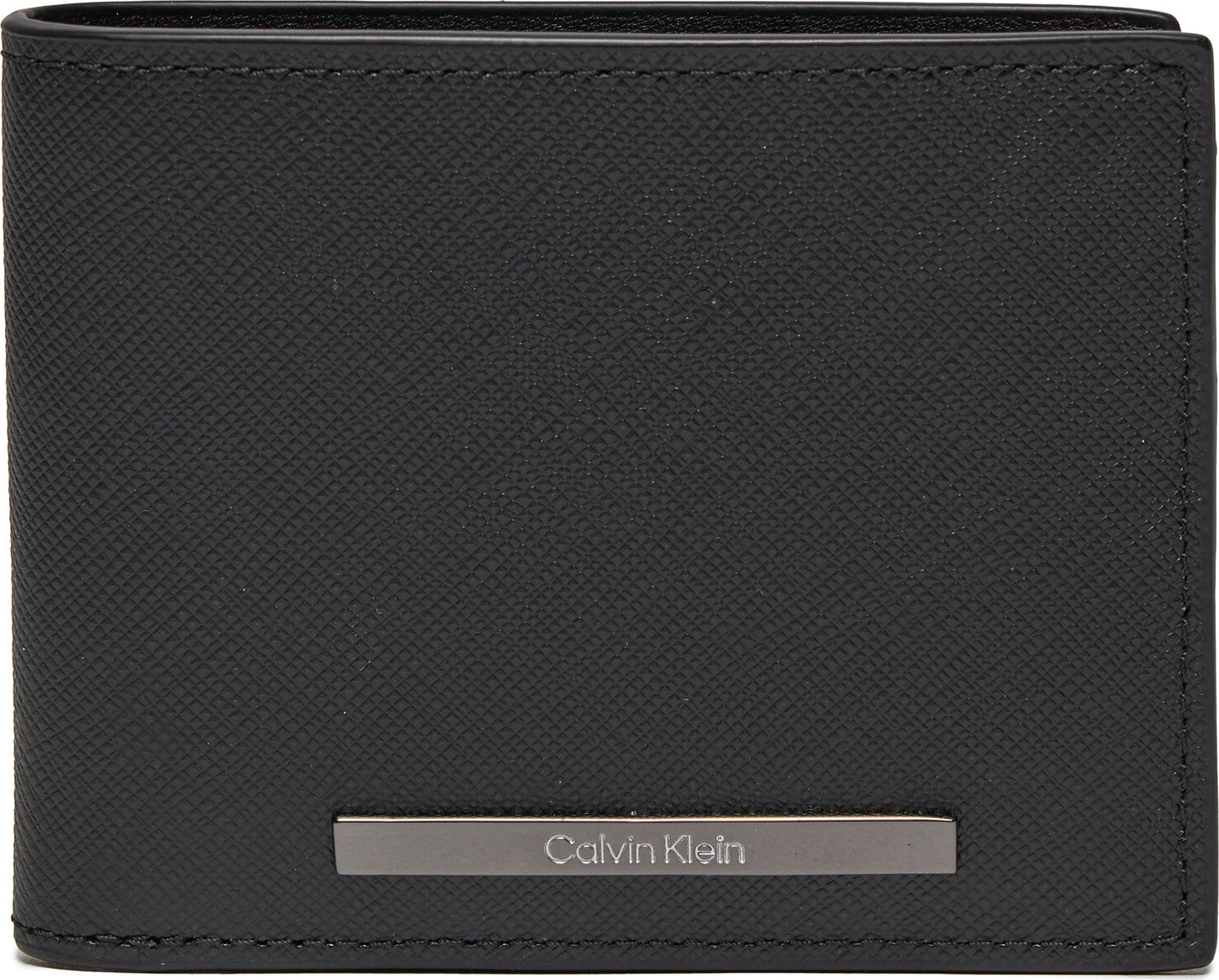 Velká pánská peněženka Calvin Klein Modern Bar Bifold 6Cc W/Bill K50K511672 Ck Black Saffiano BEH