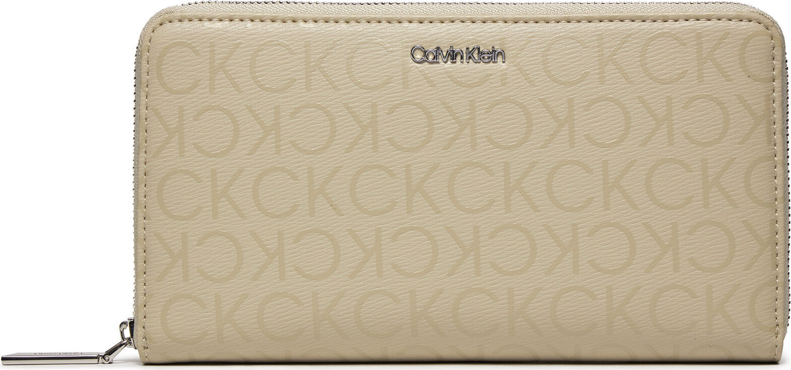 Velká dámská peněženka Calvin Klein Ck Must Xl Z/A Wallet_Epi Mono K60K611773 Stoney Beige Epi Mono PEA