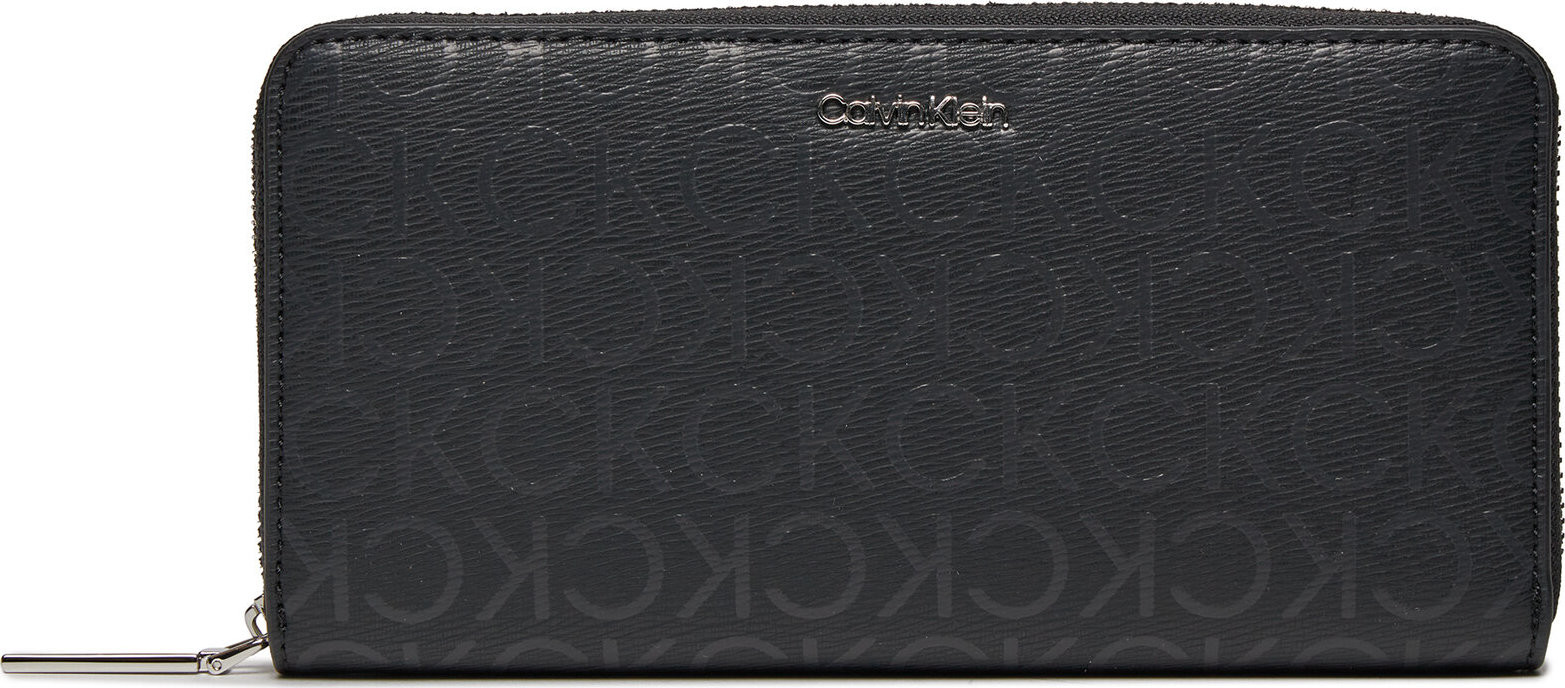 Velká dámská peněženka Calvin Klein Ck Must Lg Z/A Wallet_Epi Mono K60K611938 Black Epi Mono 0GJ