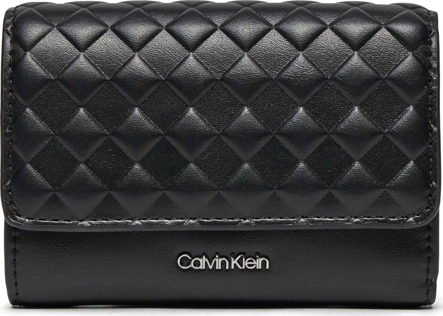 Malá dámská peněženka Calvin Klein Calvin Mini Quilt Small Trifold K60K611896 Ck Black BEH