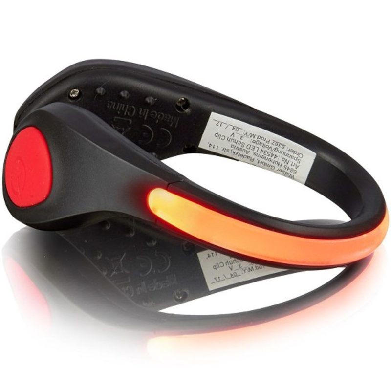 Reflexní výstražná svítílna na boty / clip LED diodový - červený