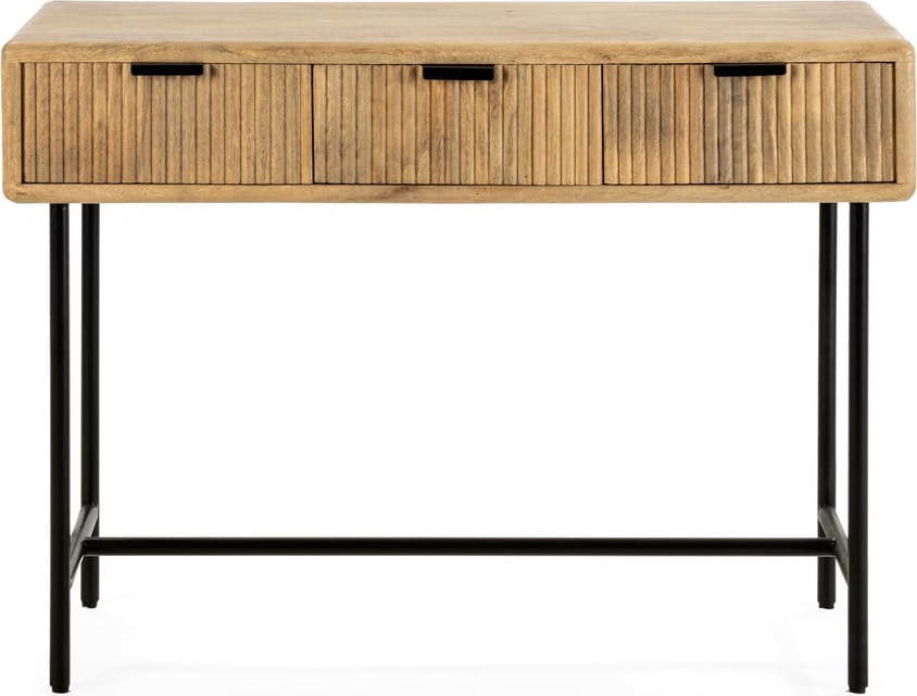Konzolový stolek z mangového dřeva v přírodní barvě 38x100 cm Mundra – Marckeric