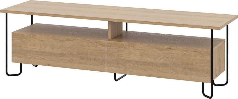 TV stolek v dekoru dubu v přírodní barvě 150x45 cm Dilly – Marckeric