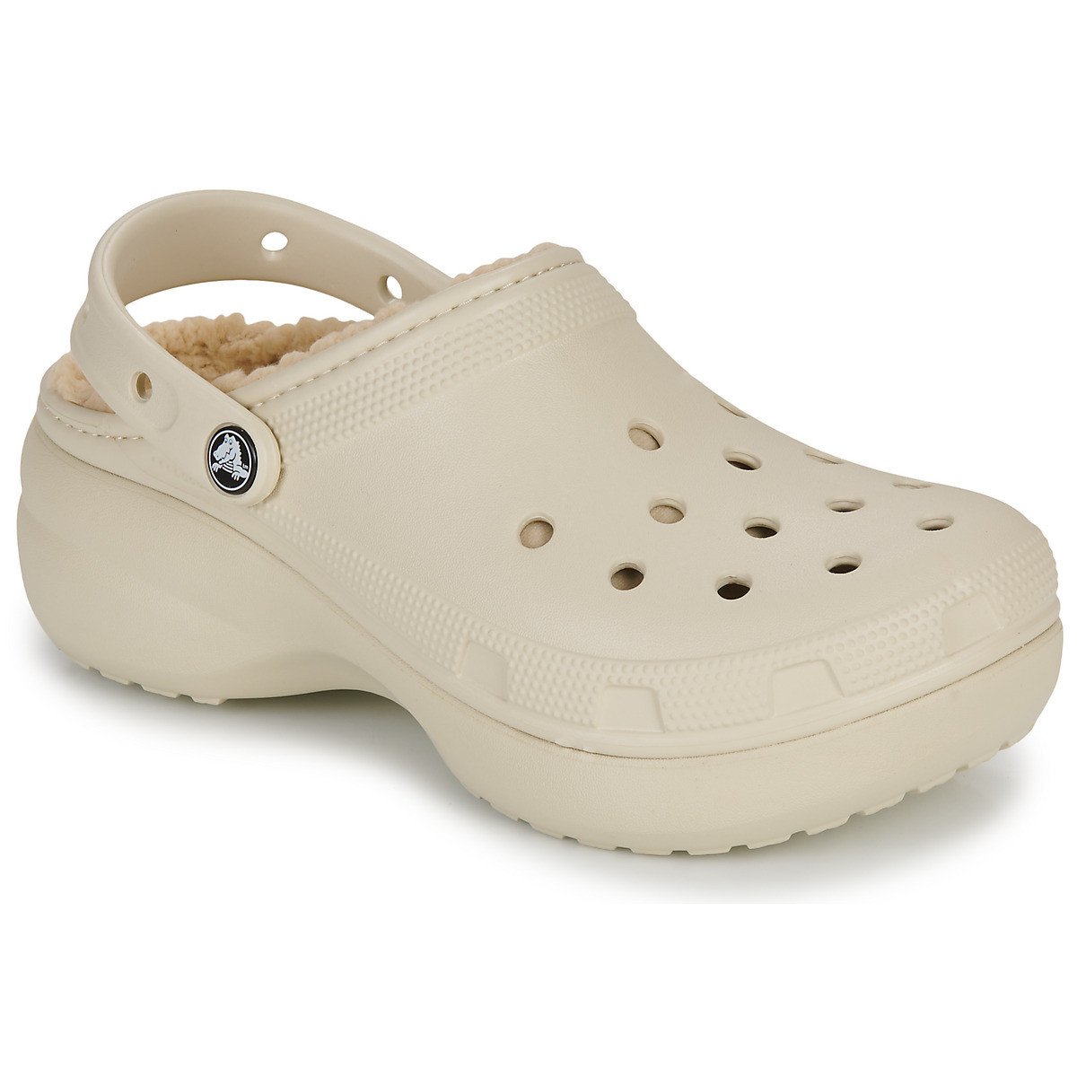 Crocs  Classic Platform Lined Clog W  Béžová