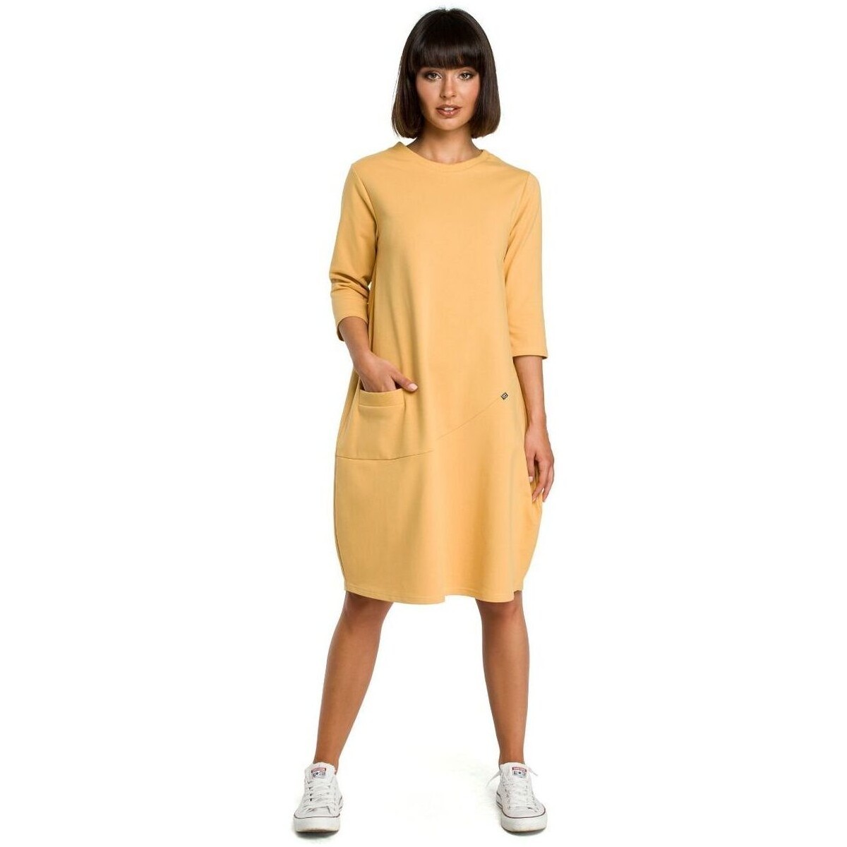 Prestige  BeWear Dámské midi šaty Czesl B083 žlutá  Žlutá