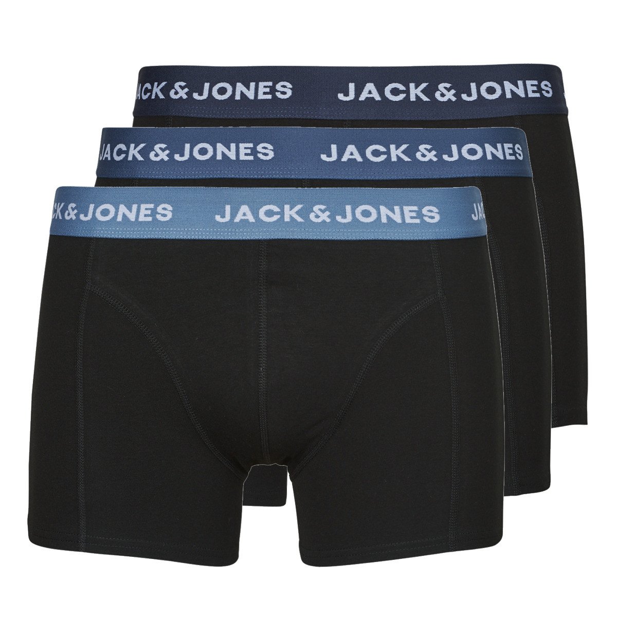 Jack & Jones  JACSOLID TRUNKS 3 PACK OP  Černá