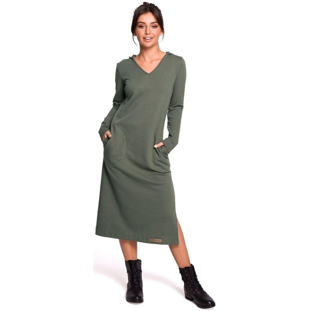 Prestige  BeWear Dámské mikinové šaty Hajnrich B128 zelená  Zelená