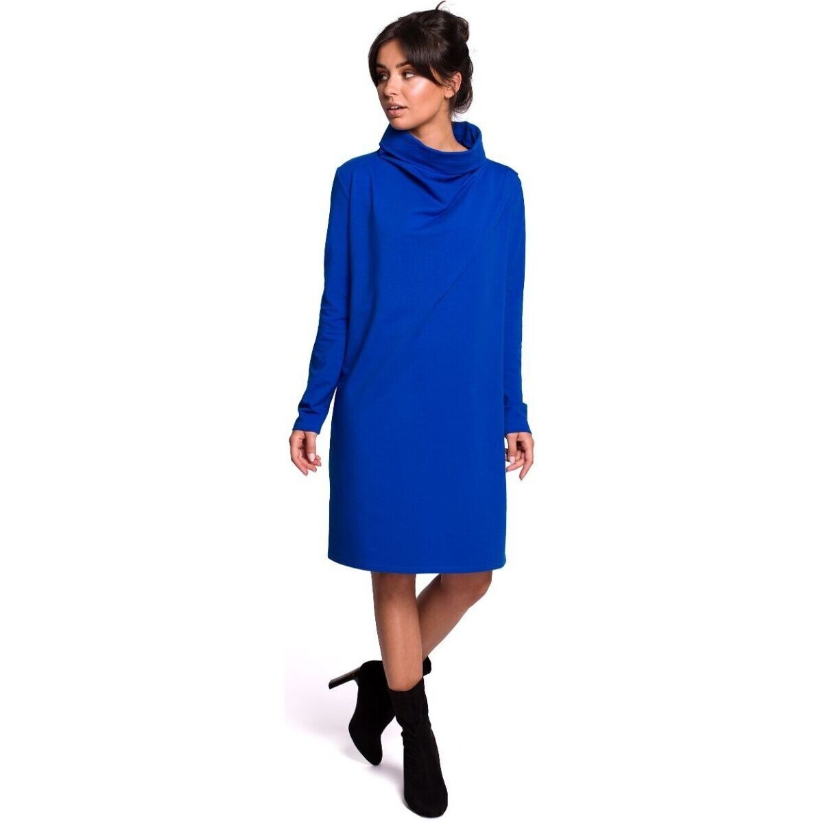 Prestige  BeWear Dámské midi šaty Hendrych B132 tmavě modrá  Tmavě modrá