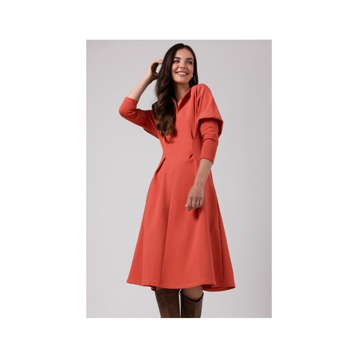 Prestige  BeWear Dámské volnočasové šaty Nanel B273 cihlově červená  Červená
