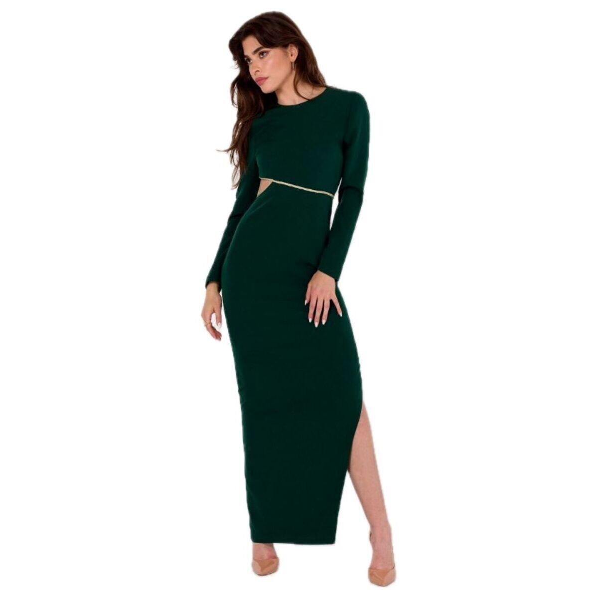 Prestige  Makover Dámské maxi šaty Hodgson K180 tmavě zelená  Zelená