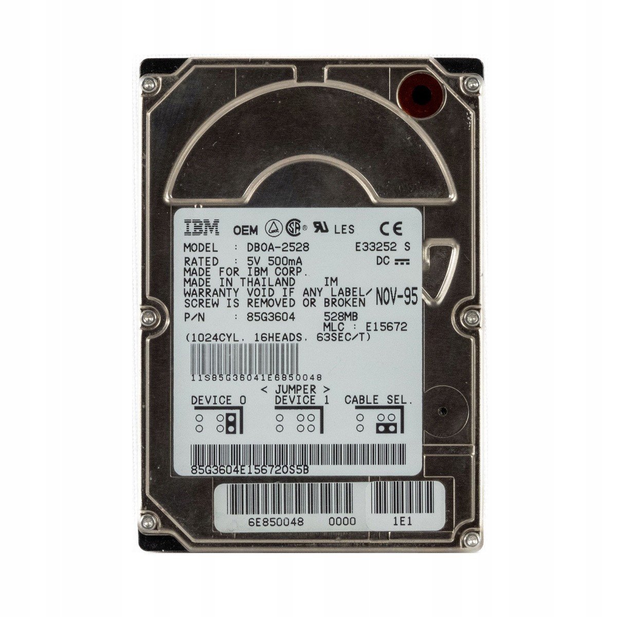 ibm> 85G3604 528MB 4000RPM Ata 2.5'' DB0A-2528