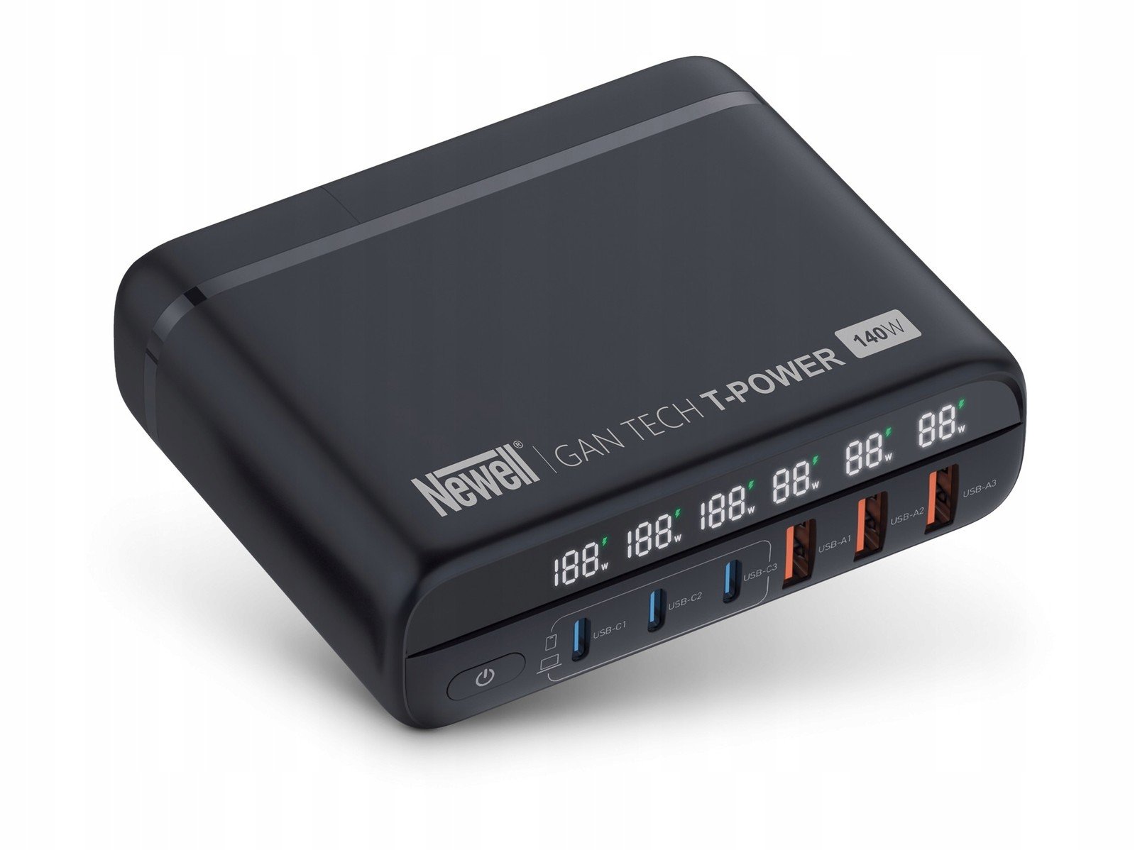 Síťová nabíječka sadou adaptérů Newell GaN Tech T-power 140 W