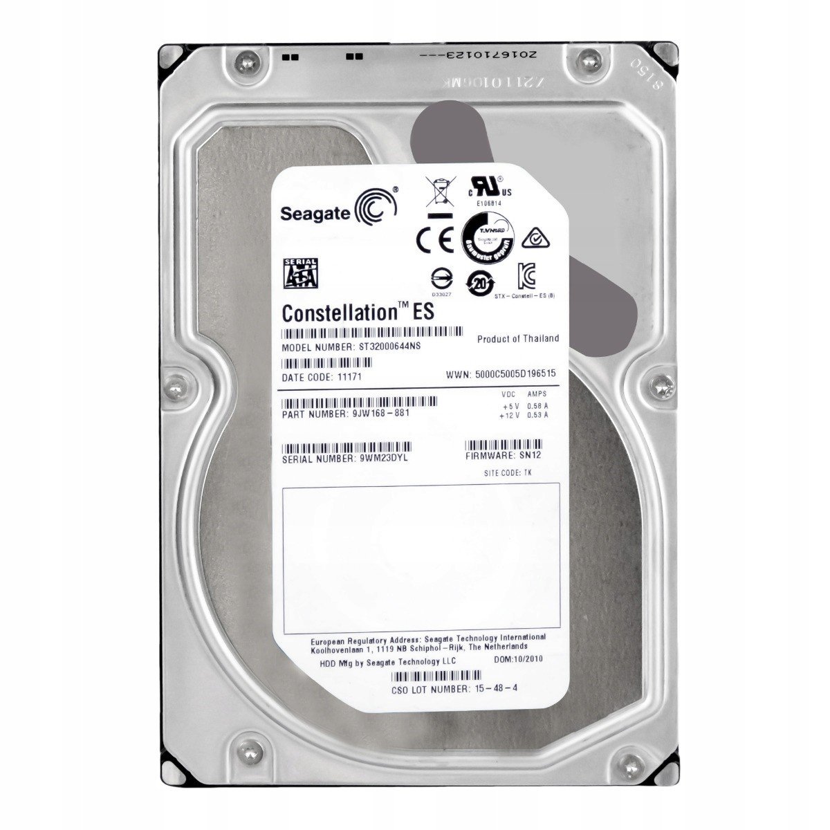 seagate> Constellation Es 2TB 7.2K 64MB Sata II 3.5'' ST32000644NS
