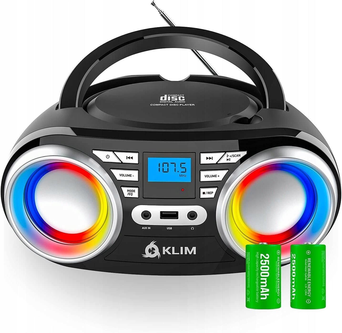 Klim B3 CD Boombox Přenosný audio CD přehrávač