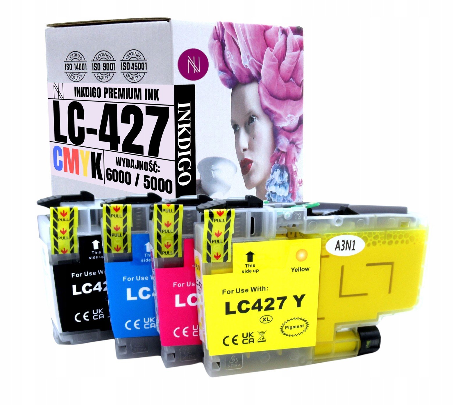 Inkoustové Náplně Do Tiskárny Brother MFC-J5955DW J6955D J6959DW Náhradní LC-427XL