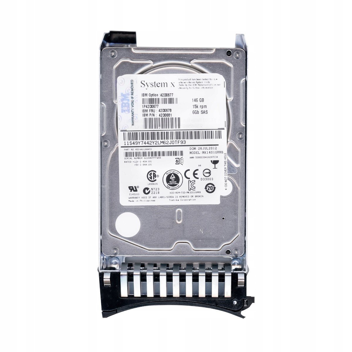 Ibm 42D0678 42D0681 146GB 15K SAS-2 2,5'' MK1401GRRB