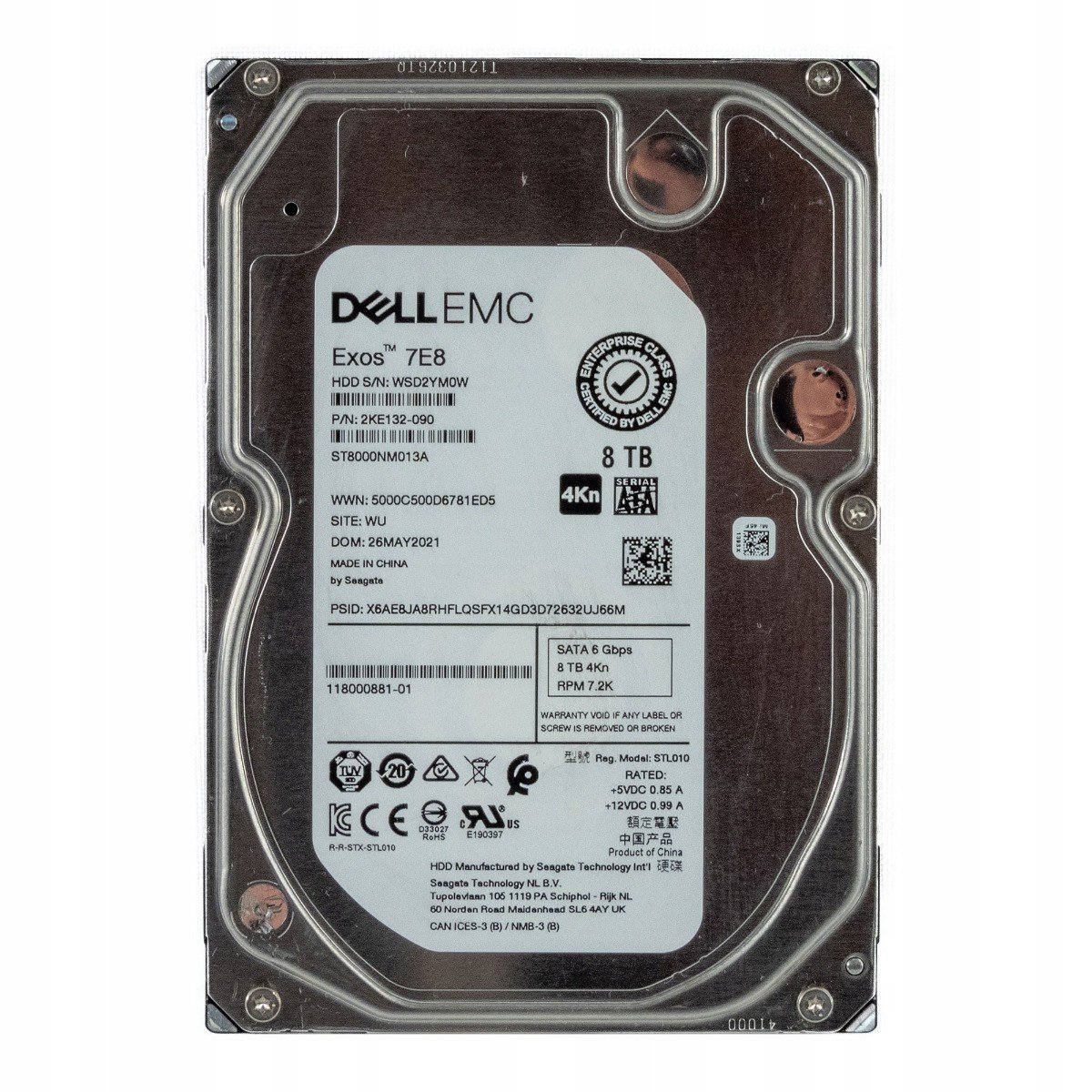 emc> 118000881 8TB 7.2K 256MB Sata III 3.5'' ST8000NM013A