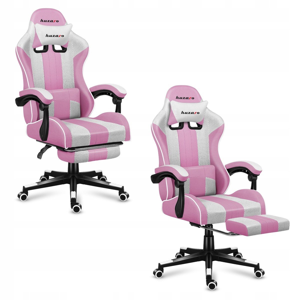 Gamingové křeslo Otočný hráč s podnožkou Huzaro Force 4.7 Pink Mesh