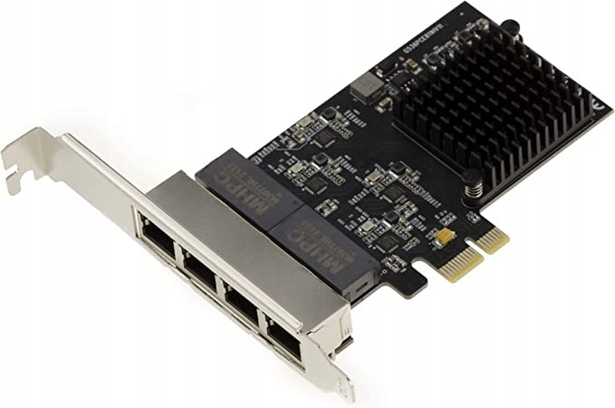 PCIe karta 4 Lan porty RJ45 10 100 1000 Mbps Quad Chipset Realtek RTL8111H