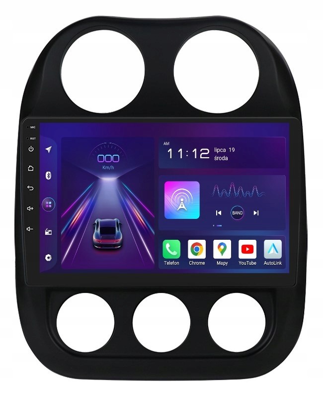 Radio 2DIN Navigace Android Jeep Compass 1 A 8/256 Gb Dsp Carplay Lte