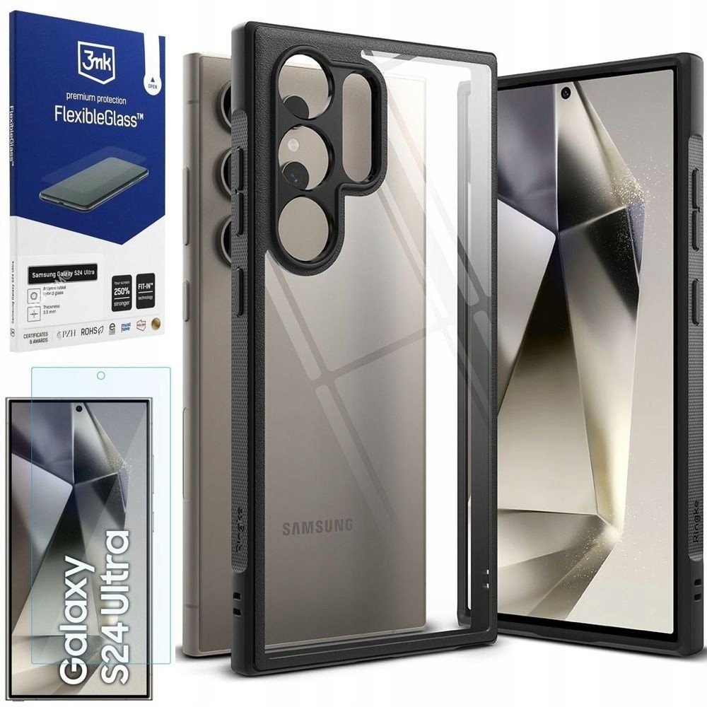 Pouzdro Ringke Fusion Bold Case Black knížkové pouzdro 3mk pro Samsung Galaxy S24 Ultra
