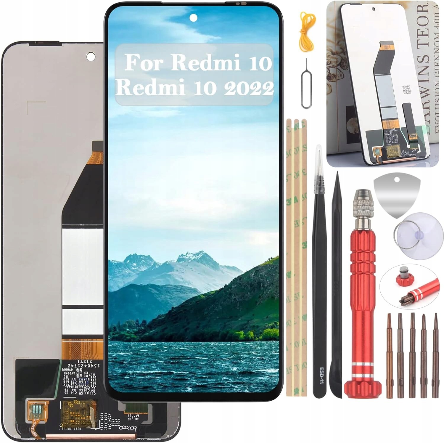 6,5 Palcový Displej Pro Xiaomi REDMI10 2022 Výměna Obrazovky LCD Nástroje