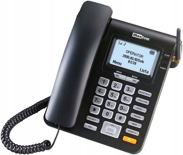 Kancelářský telefon Maxcom MM 28 Dhs Fm Sms funkce pro seniory
