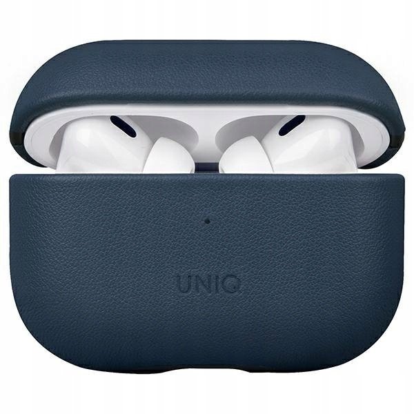 Uniq pouzdro pro AirPods Pro 2 gen. Genuine Leather modré