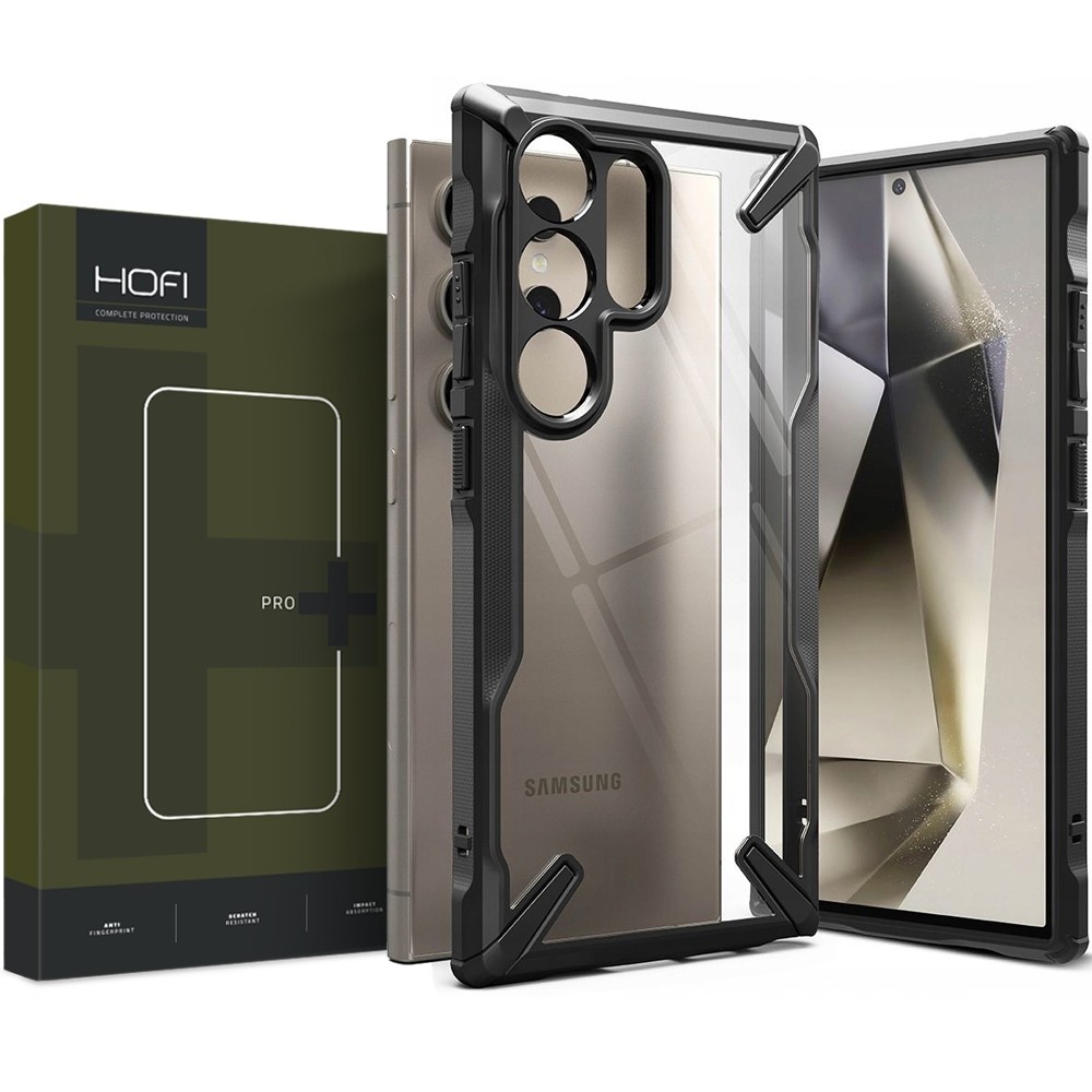 ringke> Pouzdro Case Pouzdro Pro Galaxy S24 Ultra Clear Black Full Cover Sklo