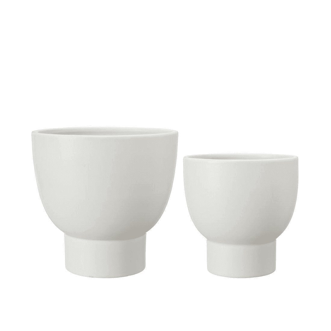 Sada 2 bílých květináčů MEGAN