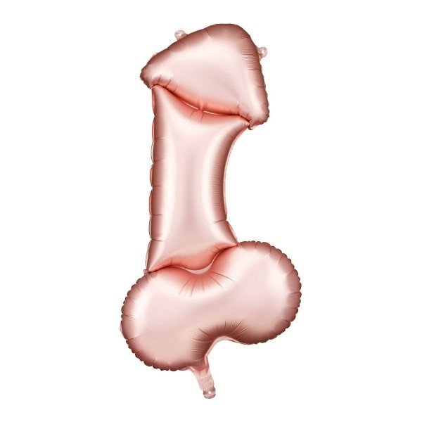 Balónek fóliový Penis Rose Gold 55 x 112 cm