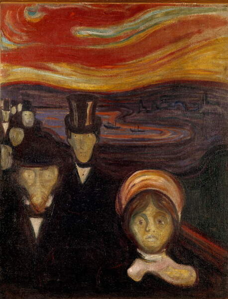 Munch, Edvard Munch, Edvard - Obrazová reprodukce The anxiety, (30 x 40 cm)