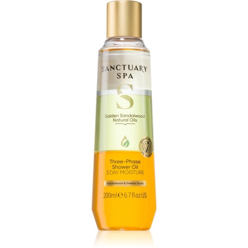 Sanctuary Spa Golden Sandalwood třífázový sprchový olej 200 ml
