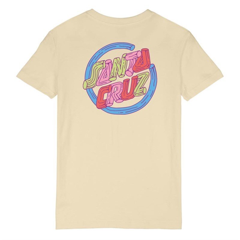 triko SANTA CRUZ - Tubular Dot T-Shirt Chalk (CHALK)