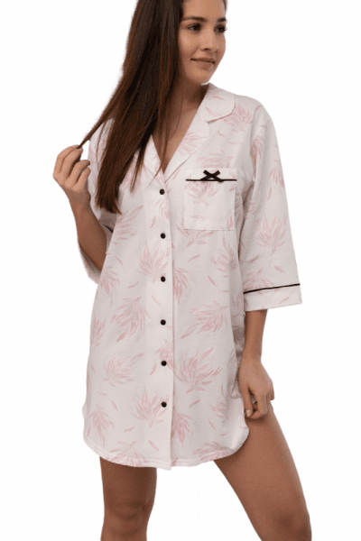 Sensis Dorin Noční košilka L bílo-růžová