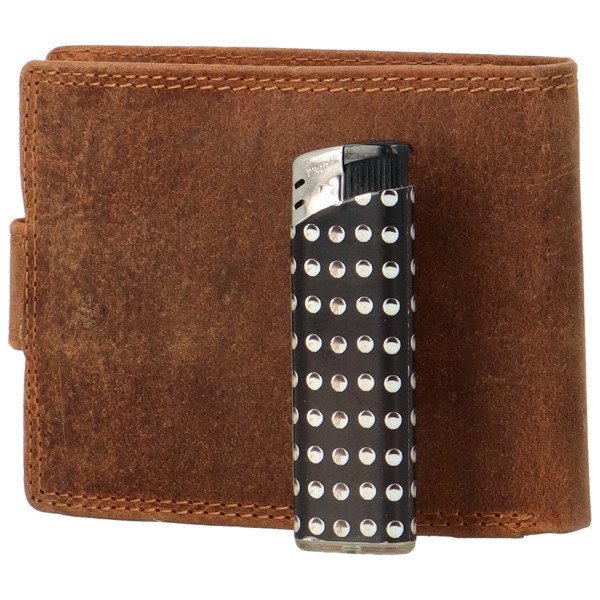 Stylová kožená peněženka Zvěrokruh Rak, hnědá